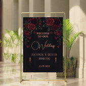 Elegant Victoriaans gotisch romantisch trouwbord Poster