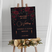 Elegant Victoriaans gotisch romantisch trouwbord Poster
