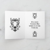 Elegant Victoriaans hart ontbreekt u Valentijn Feestdagen Kaart (Binnen)