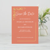Elegant Victoriaans huwelijk bewaar de datum Save The Date (Staand voorkant)