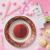 Elegant Victoriaans kerstdiner Papieren Bordje (Feest)