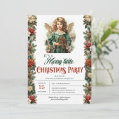 Elegant  Victoriaans kerstengel Kaart (Staand voorkant)