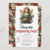 Elegant  Victoriaans kerstengel Kaart (Voorkant / Achterkant)