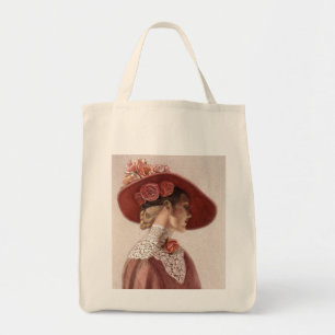 Elegant Victoriaans Lady Fine Art Pet  Roos Tote Bag