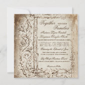 Elegant Victoriaans Lijst Rustic Wedding Invitatio Kaart (Voorkant)