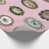 Elegant Victoriaans Lover's Eye giftwrap in roze Cadeaupapier (Hoek)