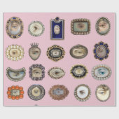 Elegant Victoriaans Lover's Eye giftwrap in roze Cadeaupapier (Vlak)