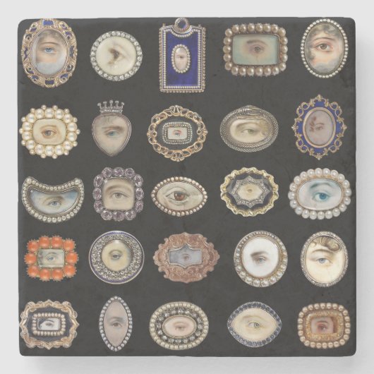 Elegant Victoriaans Lover's Eyes Stenen Onderzetter (Voorkant)