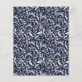 Elegant Victoriaans marineblauw huwelijk sparen de Flyer (Achterkant)