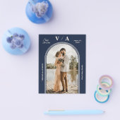 Elegant Victoriaans marineblauw huwelijk sparen de Flyer (Enkel)