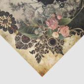 Elegant Victoriaans meisje in een bloementuin Tissuepapier (Detail)