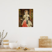 Elegant  Victoriaans meisje Poster (Keuken)