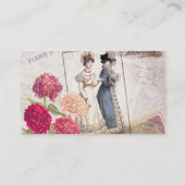Elegant Victoriaans Mode Ephemera Collage Visitekaartje (Achterkant)