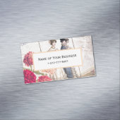 Elegant Victoriaans Mode Ephemera Collage Visitekaartje Magneet (Voorbeeld)