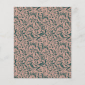 Elegant Victoriaans mosterd roze bruiloft bespaart Flyer (Achterkant)