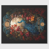 Elegant  Victoriaans Peacock Romantisch Cadeaupapier (Vlak)