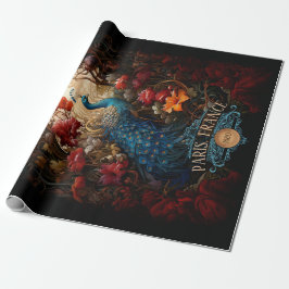 Elegant Victoriaans Peacock Romantisch Cadeaupapier