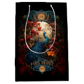 Elegant Victoriaans Peacock Romantisch Medium Cadeauzakje (Voorkant)