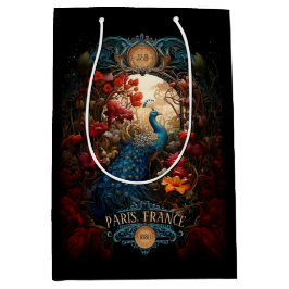 Elegant Victoriaans Peacock Romantisch Medium Cadeauzakje