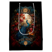 Elegant  Victoriaans Peacock Romantisch Medium Cadeauzakje (Achterkant)