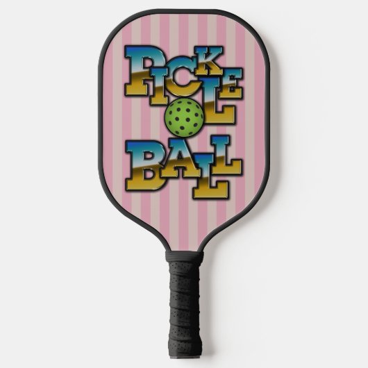 Elegant Victoriaans Pickleball tekst ontwerp Paddle (Voorkant)