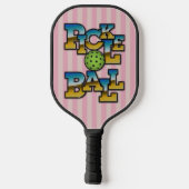 Elegant Victoriaans Pickleball tekst ontwerp Paddle (Achterkant)