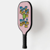 Elegant Victoriaans Pickleball tekst ontwerp Paddle (Links)