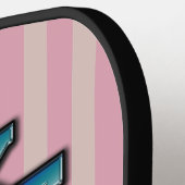 Elegant Victoriaans Pickleball tekst ontwerp Pickleball Paddle (Links Detail)