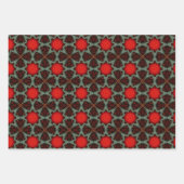 Elegant Victoriaans Quilt Red, Blue, Gold set Inpakpapier Vel (Voorkant 2)