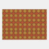 Elegant Victoriaans Quilt Red, Blue, Gold set Inpakpapier Vel (Voorkant)