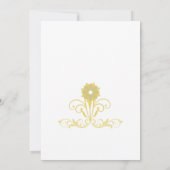 Elegant Victoriaans Receptie Weddenschap Kaart (Achterkant)