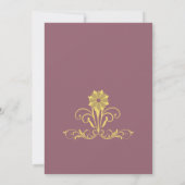 Elegant Victoriaans Receptie Weddenschap Kaart (Achterkant)