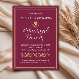 Elegant Victoriaans repetitief Dinner Kaart