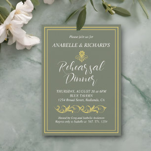 Elegant Victoriaans repetitief Dinner Kaart