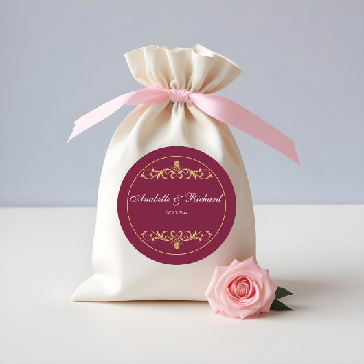 Elegant Victoriaans Ronde Sticker