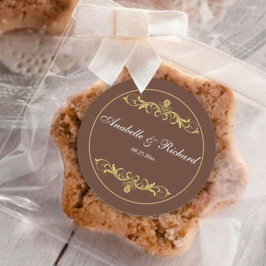 Elegant Victoriaans Ronde Sticker