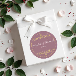 Elegant Victoriaans Ronde Sticker