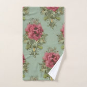 Elegant Victoriaans rood roodpatroon Bad Handdoek (Handdoek)