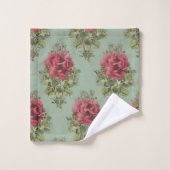 Elegant Victoriaans rood roodpatroon Bad Handdoek (Wasdoekje)