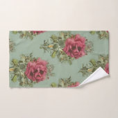Elegant Victoriaans rood roodpatroon Bad Handdoek (Handdoek)