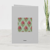 Elegant Victoriaans rood roodpatroon Bedankkaart (Achterkant)