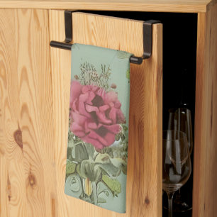 Elegant Victoriaans rood roodpatroon Theedoek