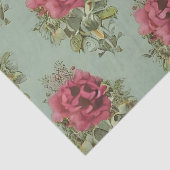 Elegant Victoriaans rood roodpatroon Tissuepapier (Detail)