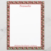 Elegant  Victoriaans rood roze rozen (Voorkant)