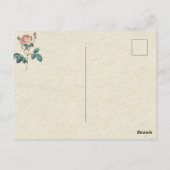 Elegant  Victoriaans Roos Antiek Muzieknoten Briefkaart (Achterkant)