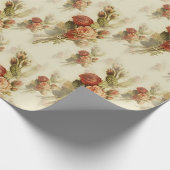 Elegant  Victoriaans Roos Floral Pattern Gift Cadeaupapier (Hoek)