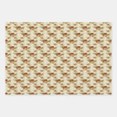 Elegant Victoriaans Roos Floral Pattern Inpakpapier Vel (Voorkant 3)