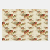 Elegant Victoriaans Roos Floral Pattern Inpakpapier Vel (Voorkant)