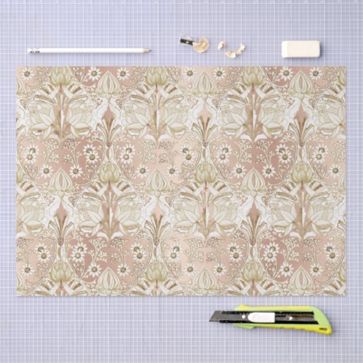Elegant  Victoriaans Roos Gold Flower Tissuepapier (Craft)