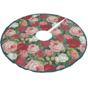 Elegant Victoriaans Roos roze rood Kerstboom Rok